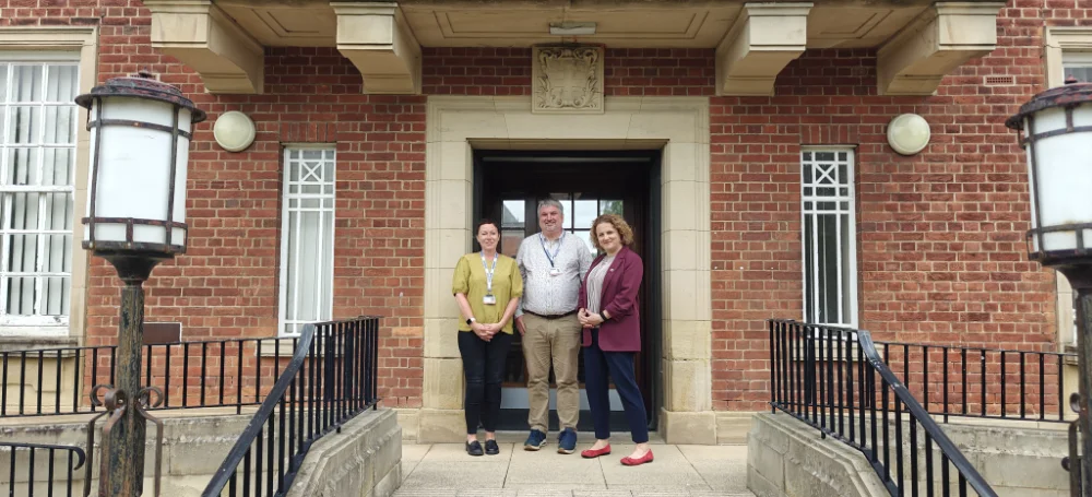 Deputy Mayor Jo Coles with members of the Witness Support team at the former Northallerton Magistrate's Court