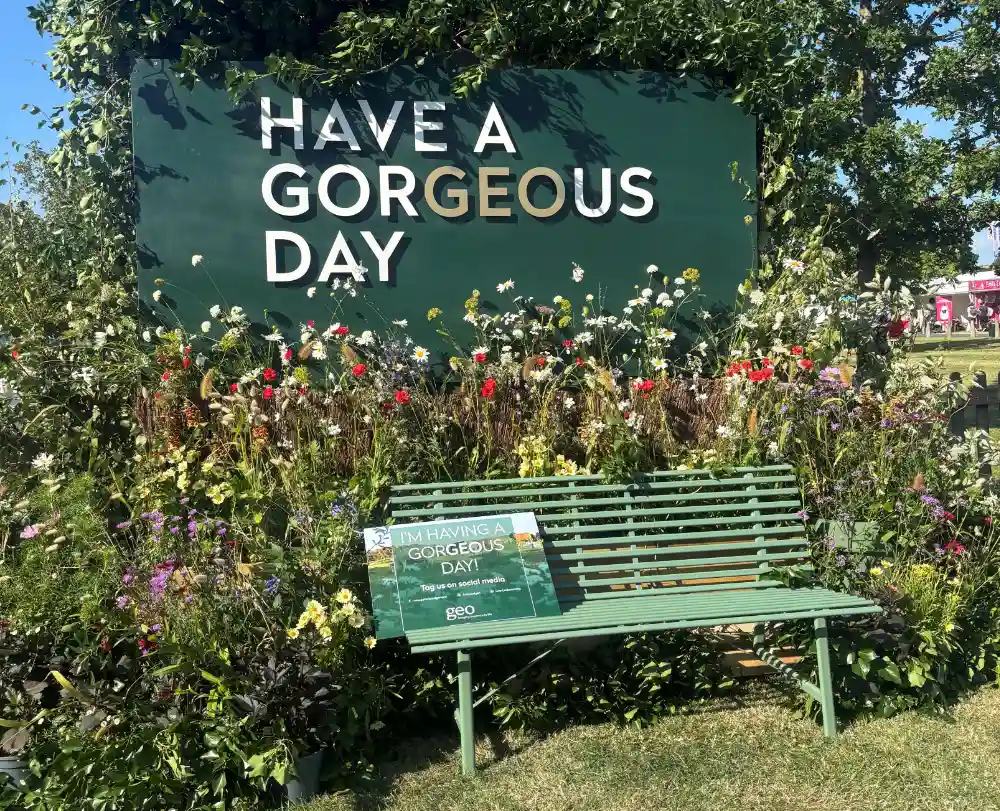 The Geo Underwriting Flower Wall at the Great Yorkshire Show 2026