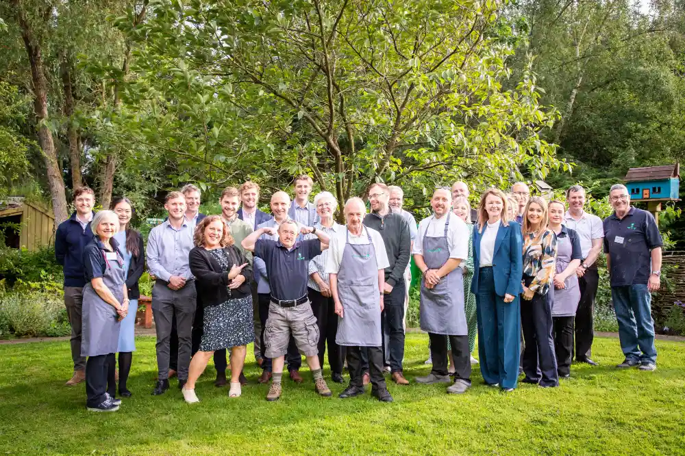members of the Banks Group team along with students and staff from Horticap at the 50th anniversary reception
