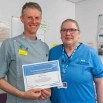 Neil Thompson studied GCSE English while working as a Healthcare Assistant at Harrogate Hospital.v