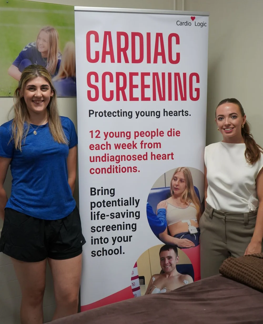 Sports tutor Emma Palmer and CardioLogic's Faye Singleton