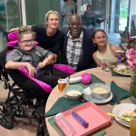 Ainsley Harriott visits Martin House and prepares meals for hospice families and staff