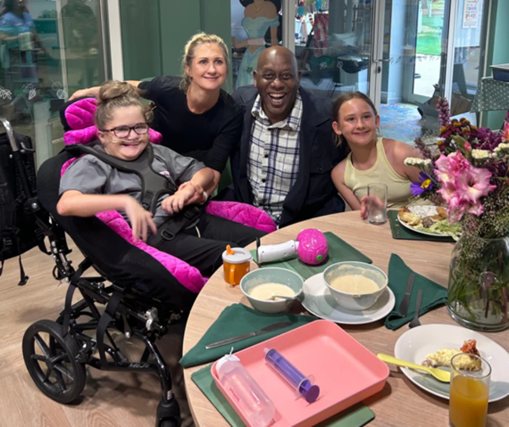 Ainsley Harriott visits Martin House and prepares meals for hospice families and staff
